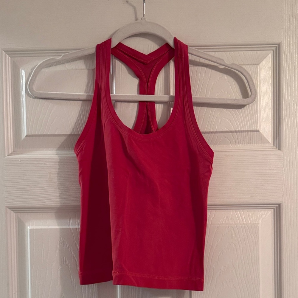 lululemon athletica Cropped Berry Pink Tank Top